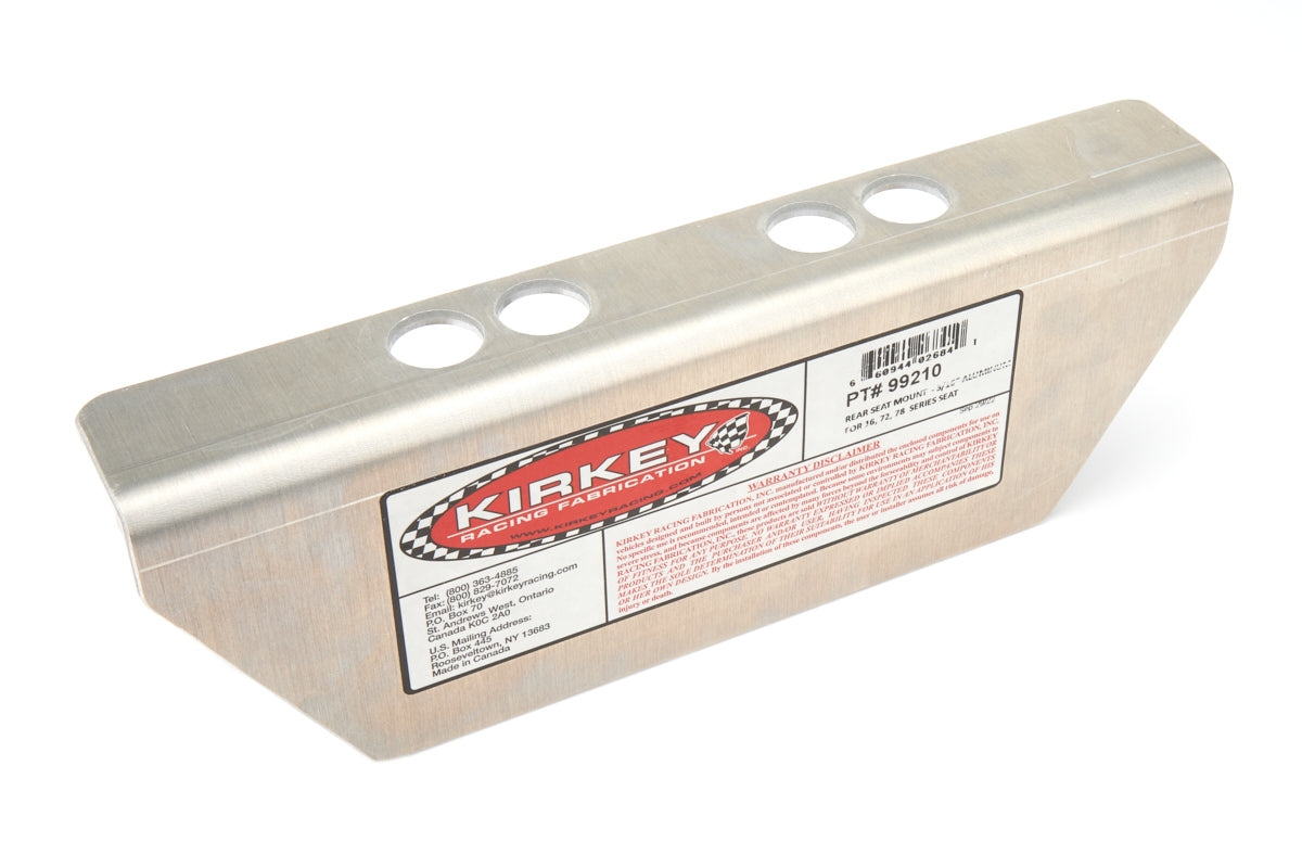 Kirkey Seat Mount Rear 3/16in Aluminum for 72/78/80 Seats and Components Seat Brackets, Mounts, and Sliders main image