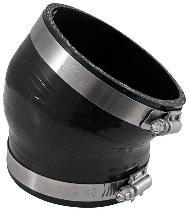 Airaid 4in x 3.5in 28 Degree Angle Reducer w/ Clamps 130-435