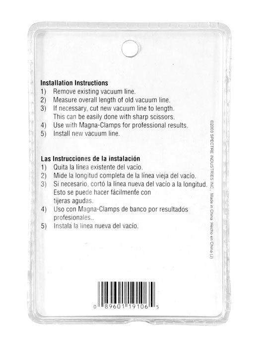 Spectre Stainless Steel Flex Vacuum Hose 5/32in. - 6ft. 19106