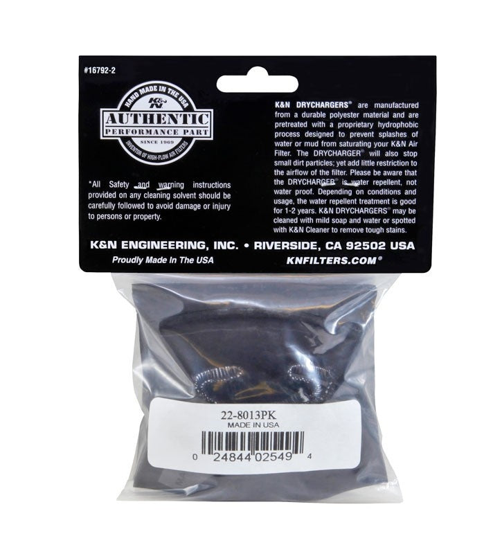 K&N Engineering K&N Precharger Round Straight Air Filter Wrap Black - 4.5in ID x 5in H 22-8013PK