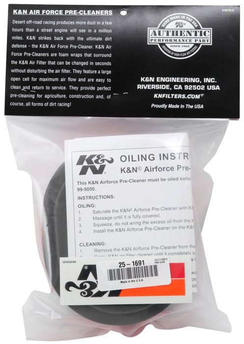 K&N Engineering K&N Universal Airforce PreCleaner Air Filter Foam Wrap - SU-1691 25-1691