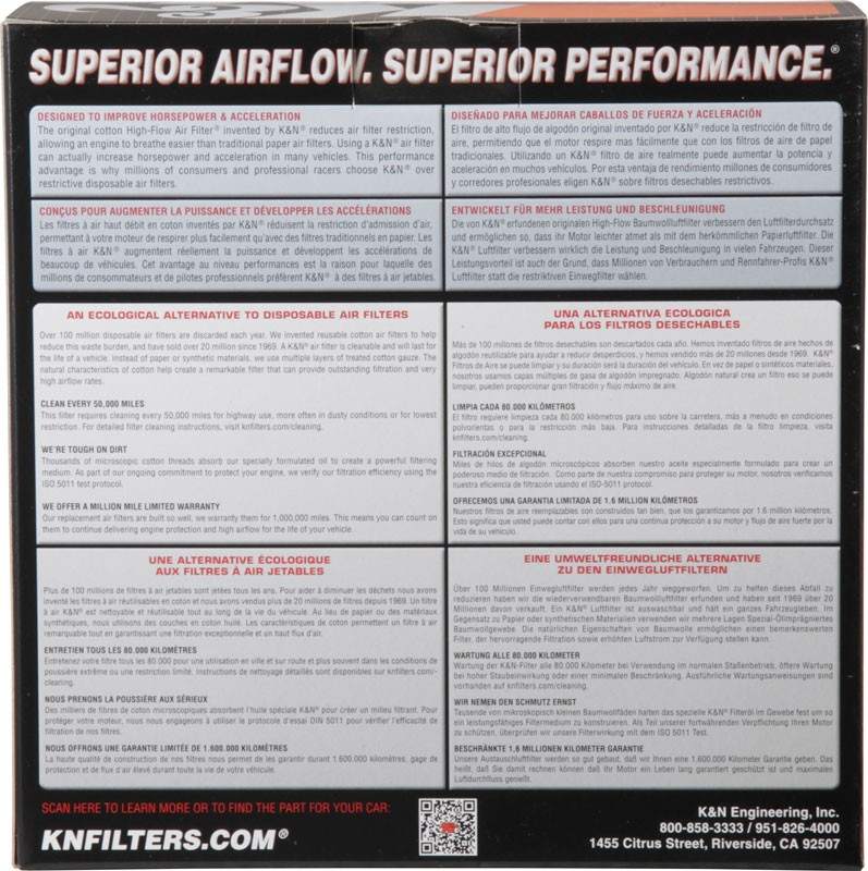 K&N Engineering K&N 09+ Nissan GTR Drop In Air Filter 33-2413