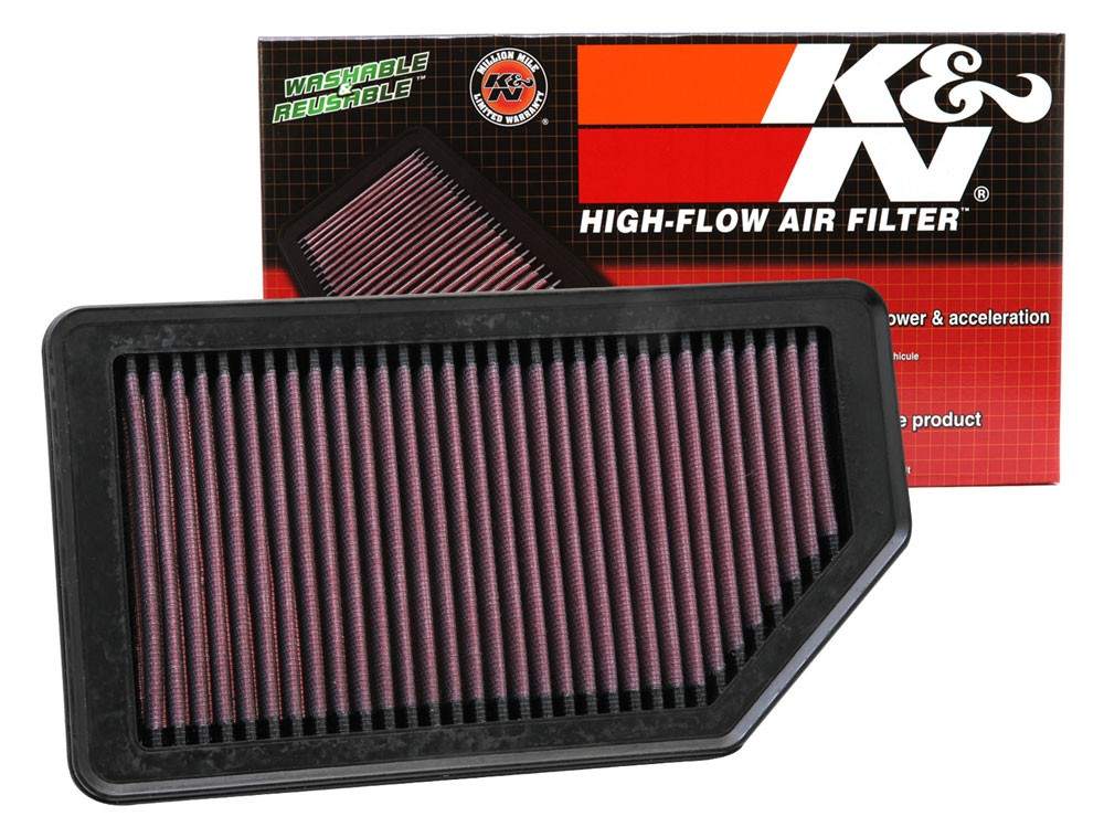 K&N Engineering K&N Replacement Air Filter 10.625in O/S Length x 5.75in O/S Width x 1in Height 33-2472