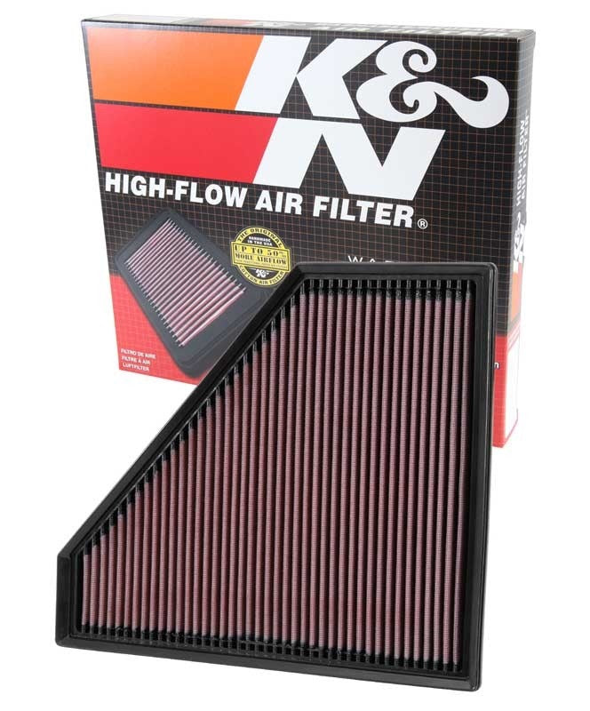 K&N Engineering K&N Replacement Panel Air Filter 12.313in OS L x 10.313in OS W x 1.188in H for 13-14 Cadillac ATS 33-2496