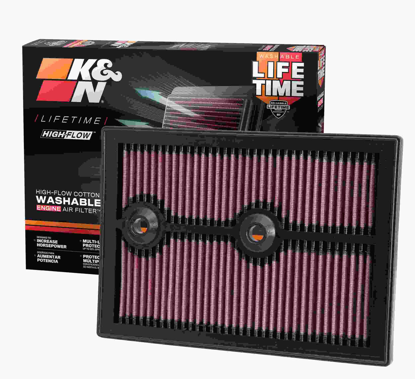 K&N Engineering K&N Replacement Air FIlter 12 -13 VW Golf VII 1.2L/1.4L / 12-13 Polo GT 1.4L / 13 Audi A3 1.4L 33-3004