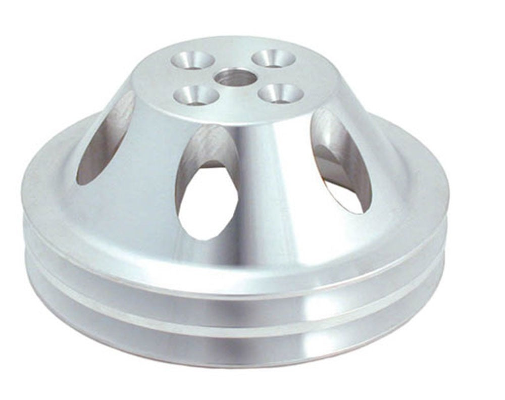 Spectre SB Chevy Double Upper Groove Short Water Pump Pulley - Aluminum 4379