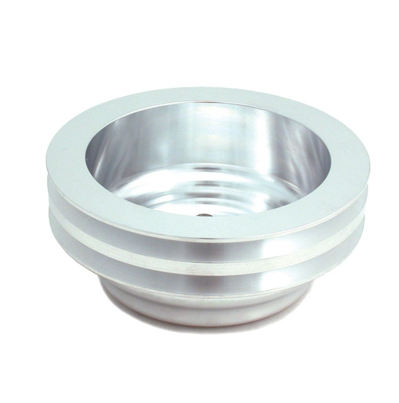 Spectre SB Chevy (w/Long Water Pump) Double Lower Groove Crankshaft Pulley - Aluminum 4439