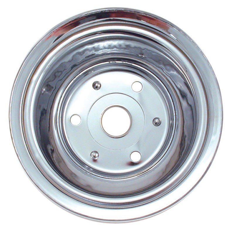 Spectre SB Chevy (w/Long Water Pump) Triple Lower Groove Crankshaft Pulley - Chrome 4448