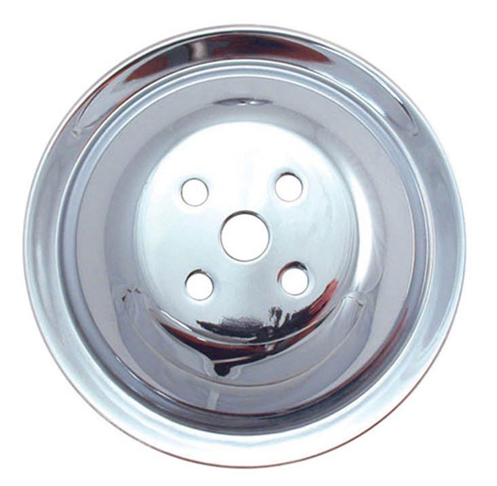 Spectre BB Chevy Double Upper Groove Water Pump Pulley (Short) - Chrome 4458
