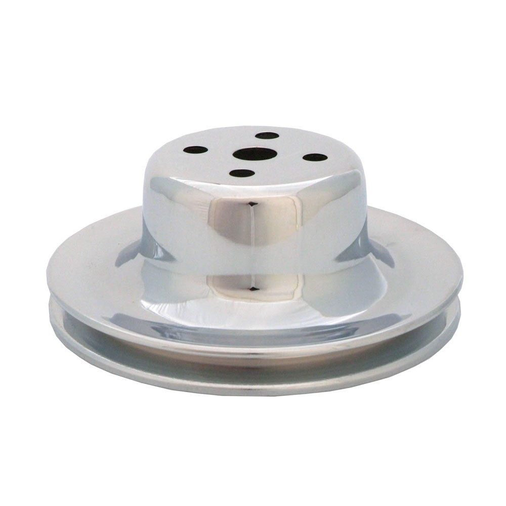 Spectre 65-66 Ford 289 Single Upper Groove Water Pump Pulley - Chrome 4491