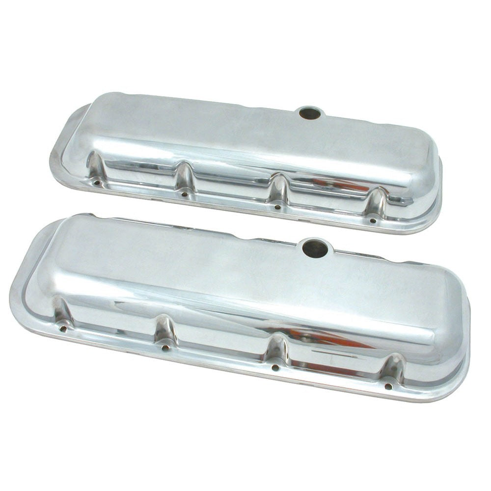 Spectre BB Chevy Short Valve Cover Set - Polished Aluminum 5022