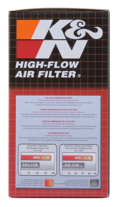 K&N Engineering K&N Universal Custom Air Filter - Round 1.625in Flange / 1.625in ID / 2.75in Overall Height 56-9097