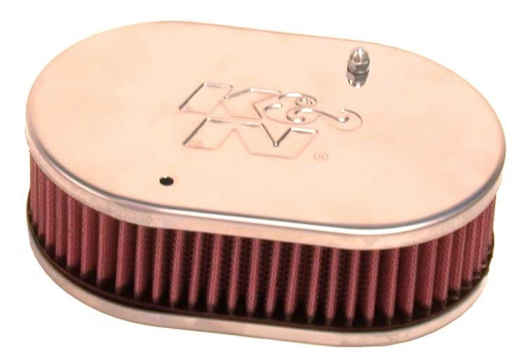 K&N Engineering K&N Universal Custom Air Filter - Oval - Red - 51mm Neck Flange 56-9105
