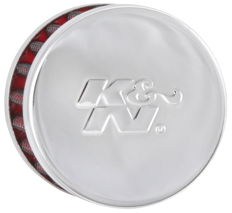 K&N Engineering K&N Steel Base Chrome Top Crankcase Vent Filter 1/2in. Vent / 2in. OD / 1-1/2in. Height 62-1015