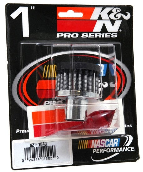 K&N Engineering K&N Steel Base Crankcase Vent Filter/Breather 1in Vent OD x 2in OD x 1.5in Height 62-1040