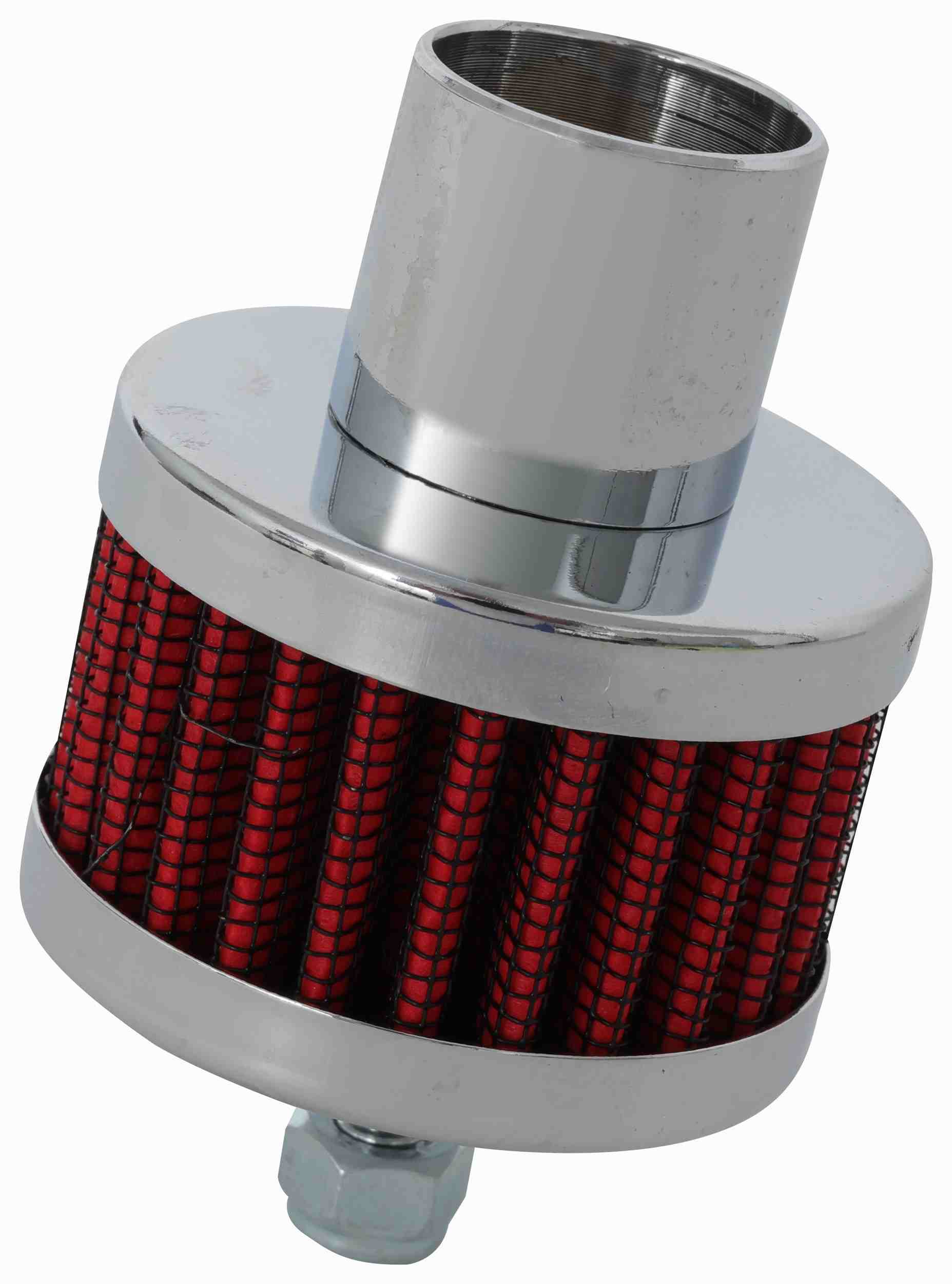 K&N Engineering K&N Steel Base Chrome Top Crankcase Vent Filter 1in OD Vent / 2in OD / 1-1/2in H Stud Mount 62-1130