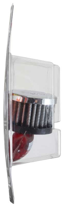 K&N Engineering K&N Rubber Base Crankcase Vent Filter - Chrome 1in Flange ID x 2in OD x 1.5in Height 62-1220