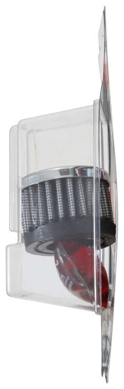 K&N Engineering K&N Rubber Base Crankcase Vent Filter - Chrome 1in Flange ID x 2in OD x 1.5in Height 62-1220