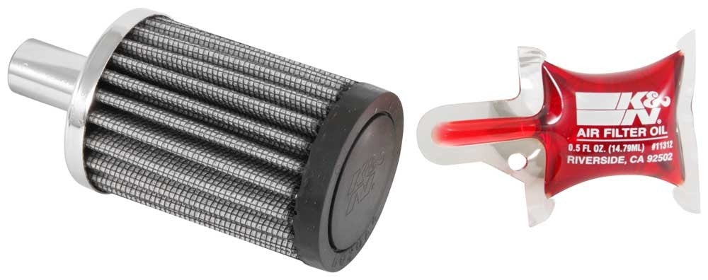 K&N Engineering K&N Steel Base Rubber Top Crankcase Vent Filter 5/8in. Vent / 2in. D / 3in. Height 62-1250