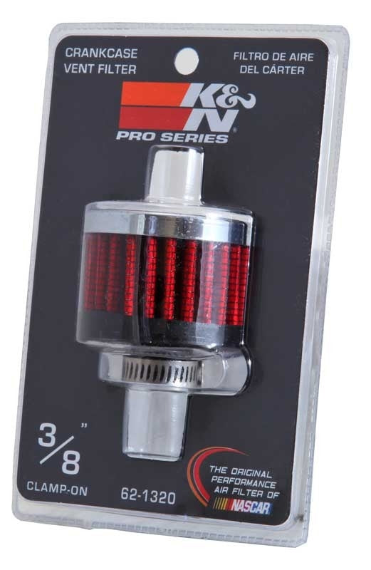 K&N Engineering K&N Clamp On Rubber Base Crankcase Vent Filter 0.375in Flange ID x 2in OD x 1.5in Height 62-1320