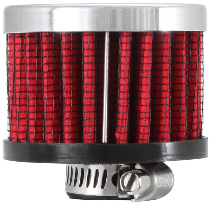 K&N Engineering K&N Clamp On Rubber Base Crankcase Vent Filter 0.375in Flange ID x 2in OD x 1.5in Height 62-1320