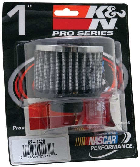 K&N Engineering K&N 1in Flange ID x 3in OD x 2.25in H Rubber Base Crankcase Vent Filter 62-1420