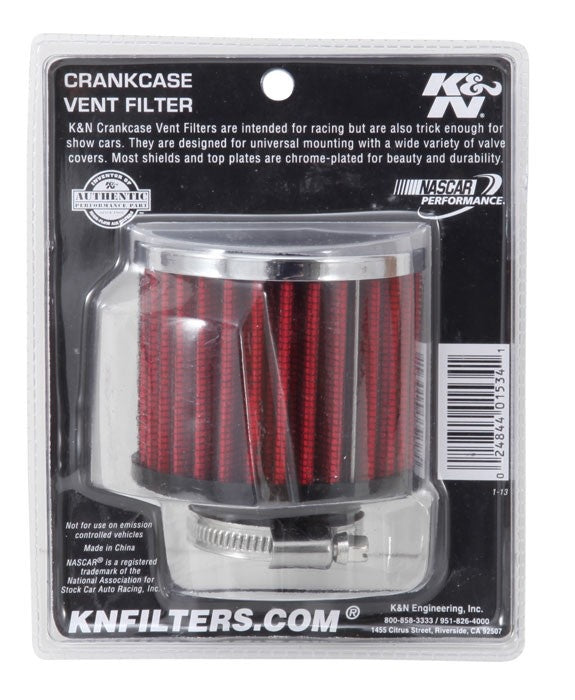 K&N Engineering K&N 1.375 inch ID 3 inch OD 2.5 inch H Clamp On Crankcase Vent Filter 62-1440