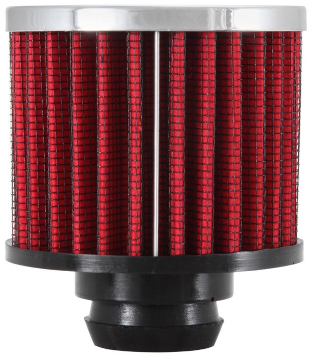 K&N Engineering K&N Rubber Base Chrome Top Push-In Crankcase Vent Filter 3in OD x 2-1/2in H. 62-1490