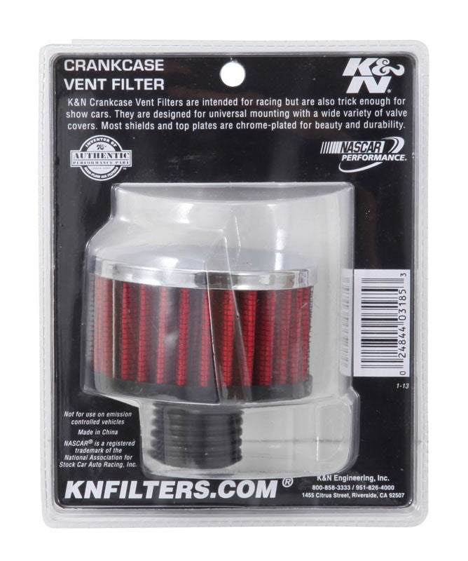 K&N Engineering K&N .5in Flange ID x 3in OD x 3.25in H Rubber Base Crankcase Vent Filter 62-1495