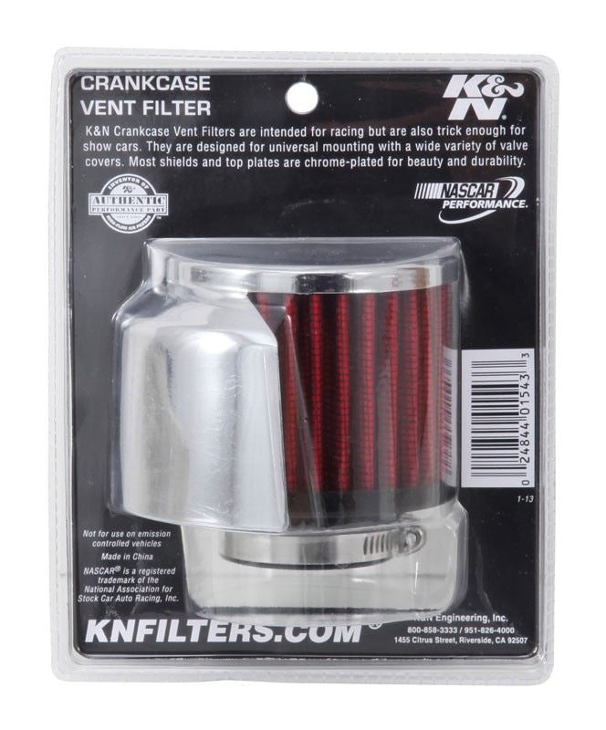 K&N Engineering K&N 1.375in Flange ID x 3in OD x 2.5in Height Clamp On Crankcase Vent Filter 62-1513