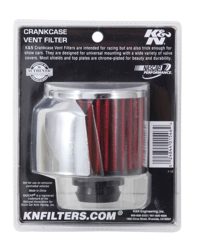 K&N Engineering K&N 1in Flange L x 3in OD x 2.5in Height Clamp On Crankcase Vent Filter 62-1516