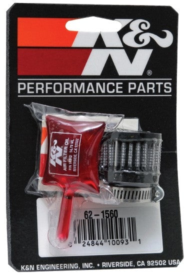 K&N Engineering K&N 0.75 inch ID 1.375 inch OD 1.125 inch H Clamp On Crankcase Vent Filter 62-1560