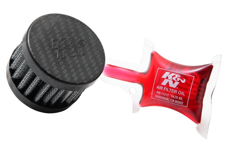 K&N Engineering K&N 0.375 inch ID 2 inch OD 1.5 inch H Round Clamp On Crankcase Vent Filter 62-1570