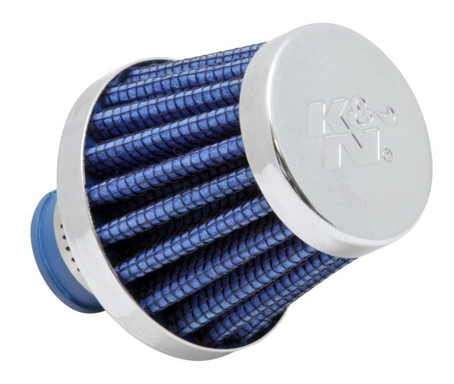 K&N Engineering K&N 2in Base OD x .375in Flange ID x 1.75in H Rubber Base Crankcase Vent Filter - Blue 62-1600BL