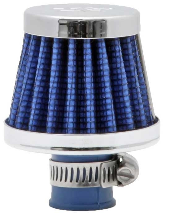K&N Engineering K&N 2in Base OD x .375in Flange ID x 1.75in H Rubber Base Crankcase Vent Filter - Blue 62-1600BL