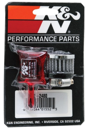 K&N Engineering K&N Rubber Base Crankcase Vent Filter - 0.55in Flange ID 1.375in OD 1.125in Height 62-2480