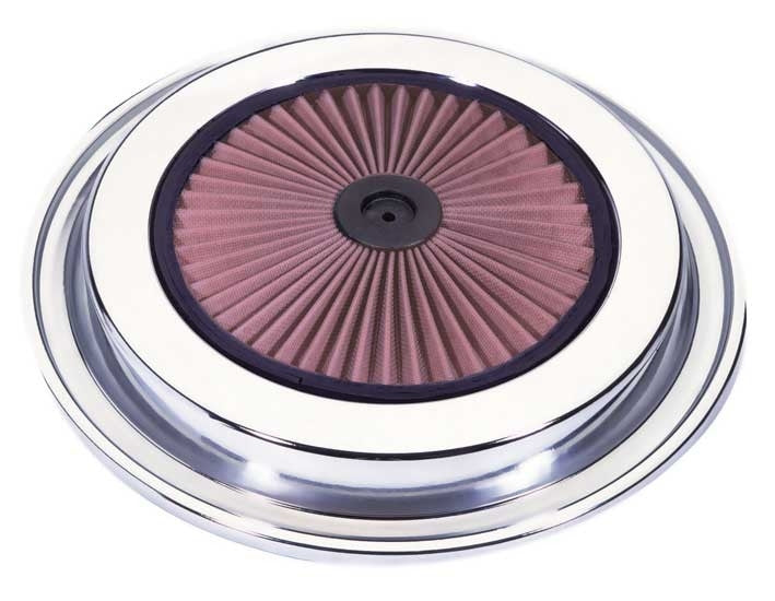 K&N Engineering K&N X-Stream Top Filter Chrome 15.375in OD x 1.5in H 66-1201