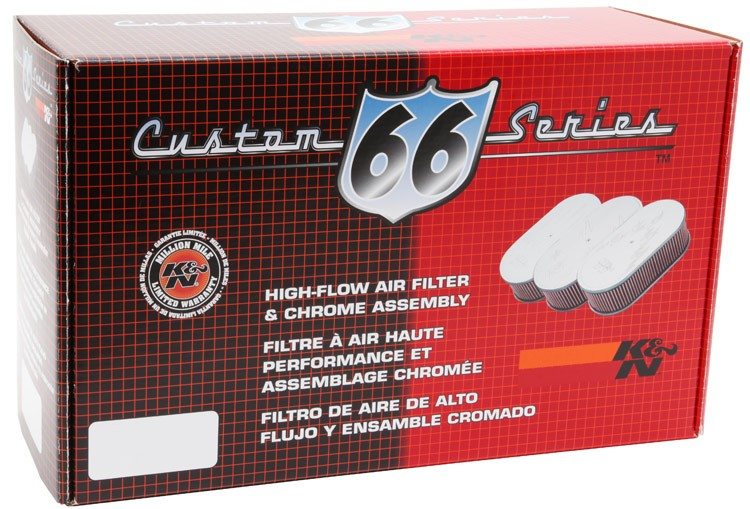 K&N Engineering K&N 15in O/S Length / 8.25in O/S Width / 3in Height Red Oval Custom Assembly 66-1470