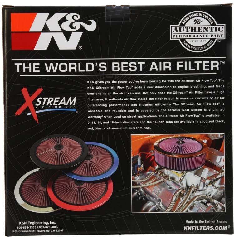 K&N Engineering K&N X-Stream Top Filter X-Stream 16in OD - Black 66-1601