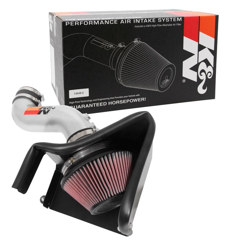 K&N Engineering K&N 15-18 Hyundai Sonata L4-2.4L F/I Silver Typhoon Short Ram Intake 69-5321TS