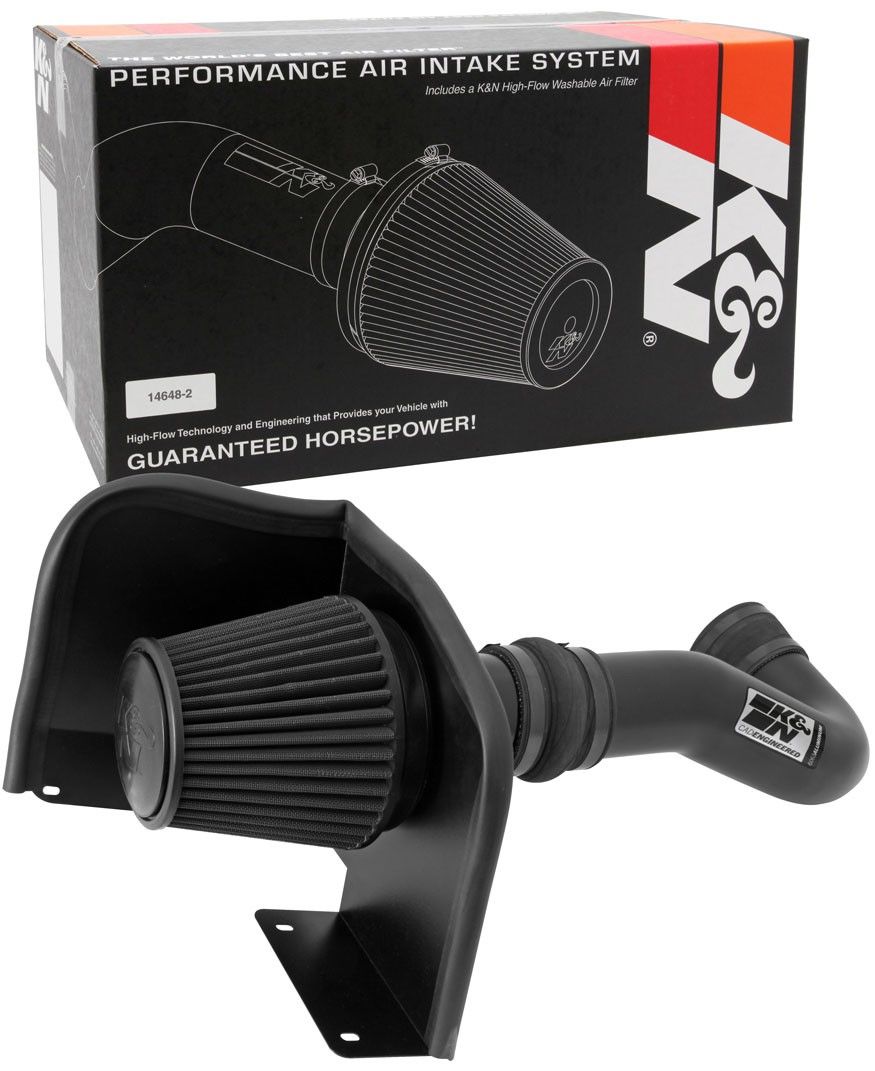 K&N Engineering K&N 07-08 Chevy Silverado 1500 4.8L/5.3L V8 / 07-08 GMC Yukon 4.8L/5.3L V8 Black Perf Intake Kit 71-3058