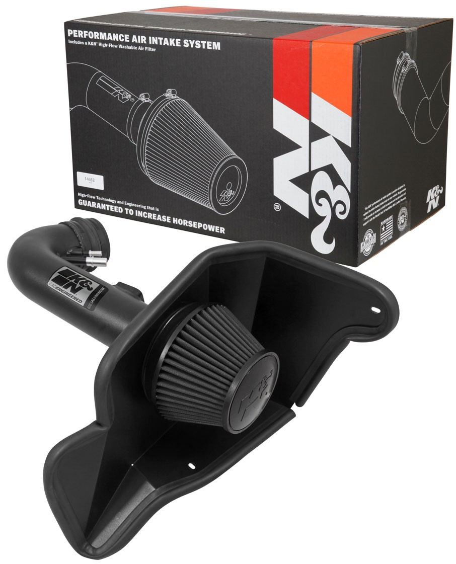K&N Engineering K&N 2015 Ford Mustang GT 5.0L V8 Black Performance Intake Kit 71-3535