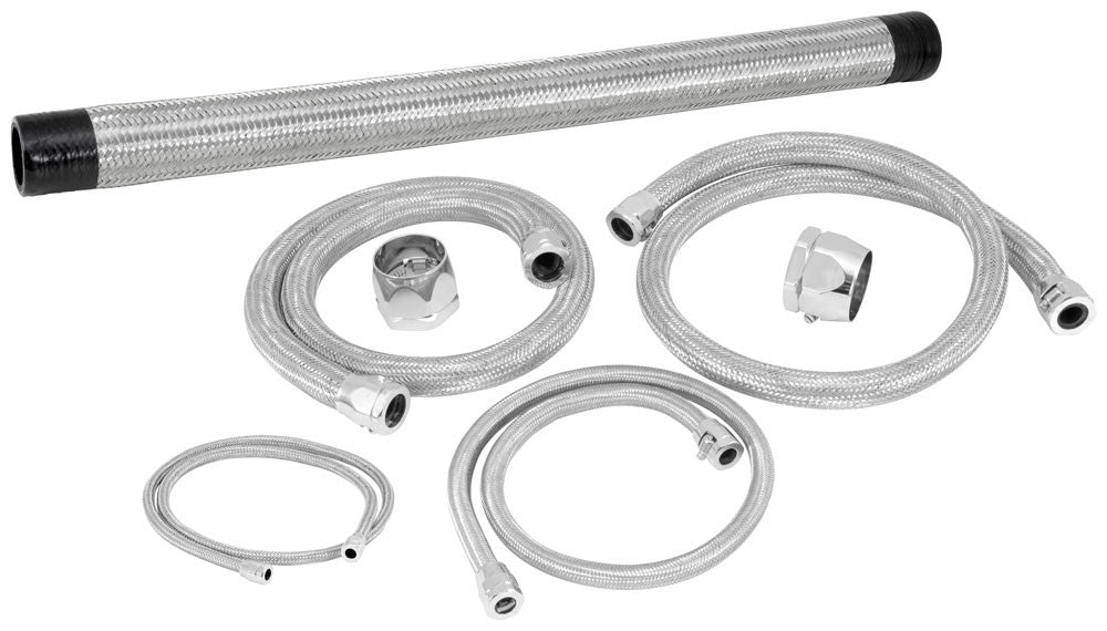 Spectre Magna-Pak SS Radiator Flex Hose Kit 25in. - Chrome 7728