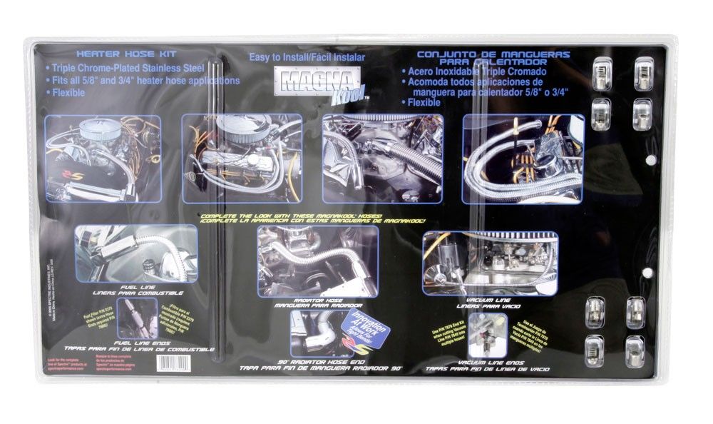 Spectre Magna Kool Heater Hose Kit w/Chrome End Covers - 44in. 7809