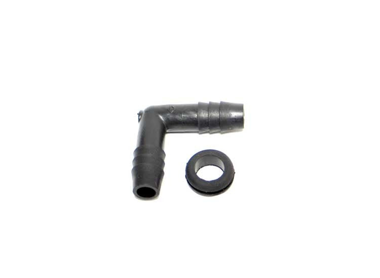 K&N Engineering K&N Air Filter Vent Kit - Black - 90 Degree Plastic 3/8in Flange w/ Grommet 85-1140