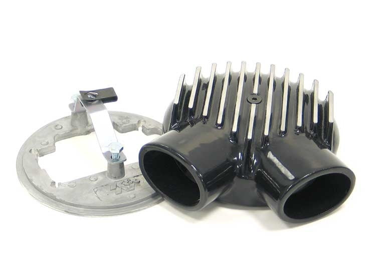 K&N Engineering K&N Universal Plenum 6.875in L x 5.75in Outer Dia - Black - Weber DGV Carburetor 85-8927