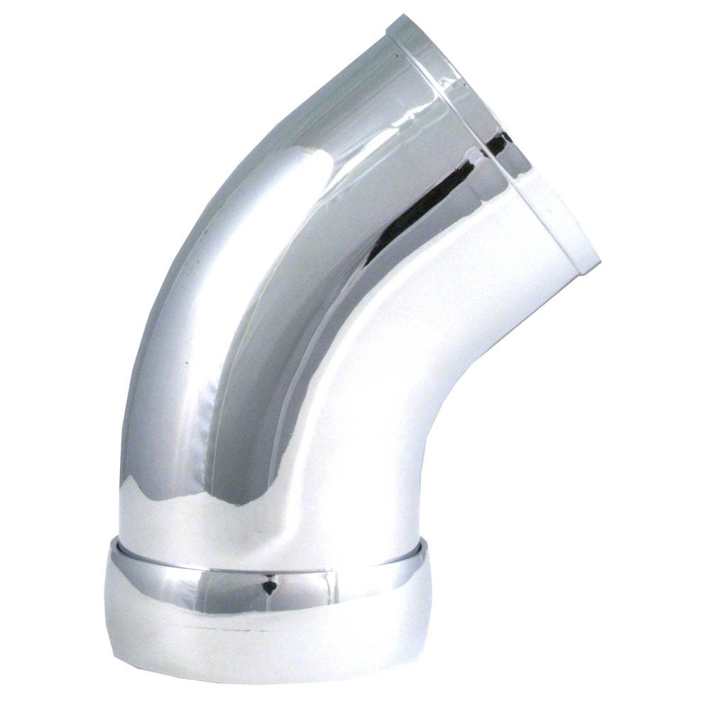 Spectre Universal Intake Elbow Tube (ABS) w/Collar 3in. OD / 45 Degree - Chrome 8738