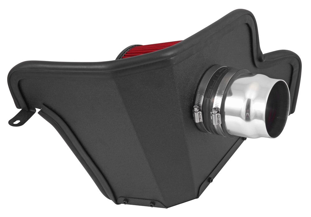 Spectre 15-17 Ford Mustang L4-2.3L F/I Air Intake Kit - Polished w/Red Filter 9029