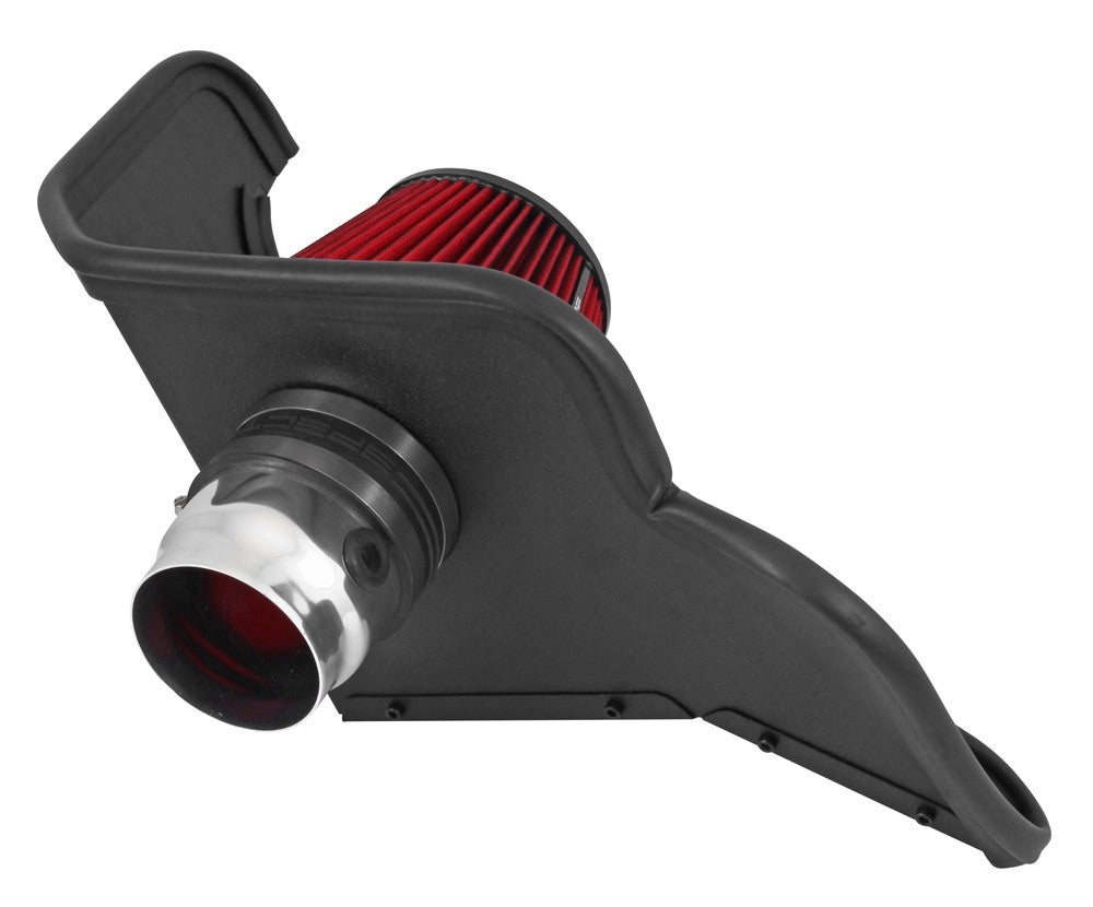 Spectre 15-17 Ford Mustang L4-2.3L F/I Air Intake Kit - Polished w/Red Filter 9029