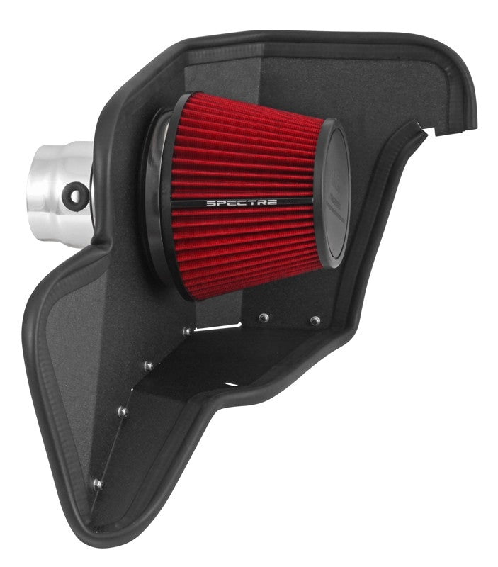 Spectre 15-17 Ford Mustang L4-2.3L F/I Air Intake Kit - Polished w/Red Filter 9029